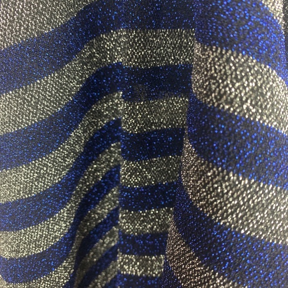 NEW LIMITED EDITION Kimono Metallic Silver & Blue Cardigan open front small 0-8 - Picture 3 of 8